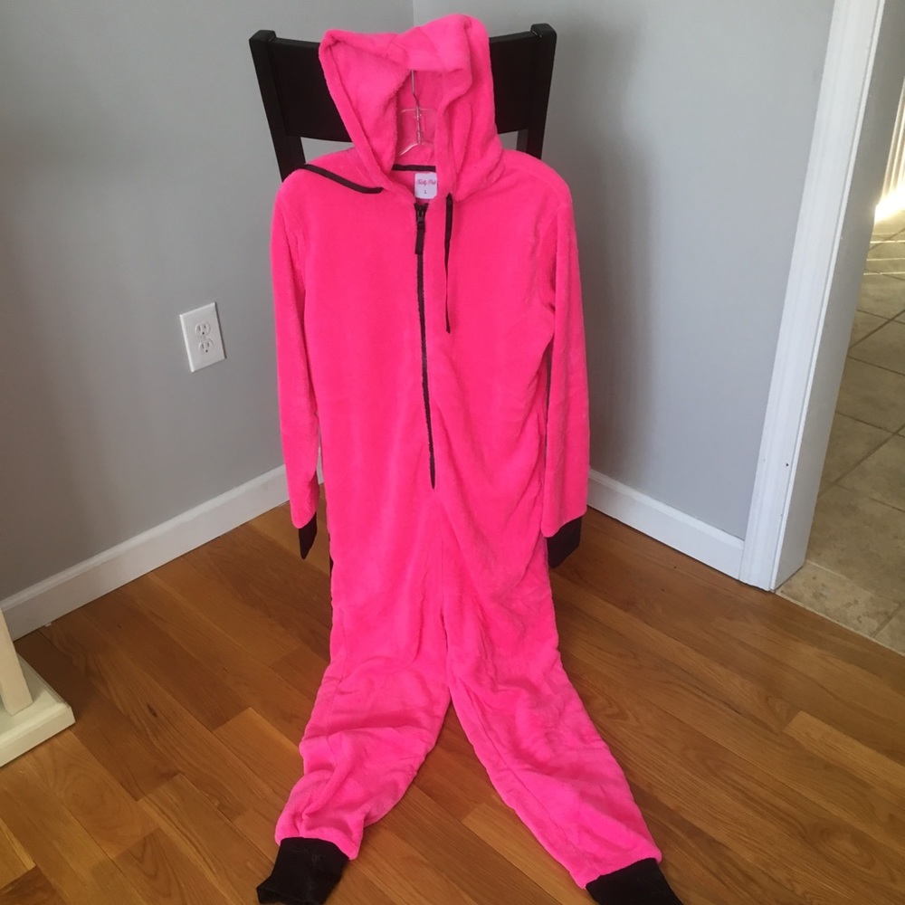 Hot pink adult onesie